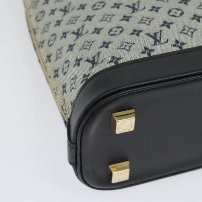 Louis Vuitton Alma Handbag Mini Lin, BLUE, CANVAS, Handbag