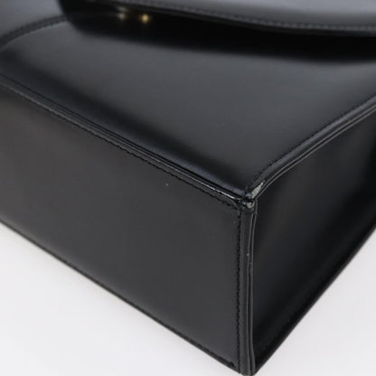 Saint Laurent Vintage Handbag Leather, BLACK, LEATHER, Handbag