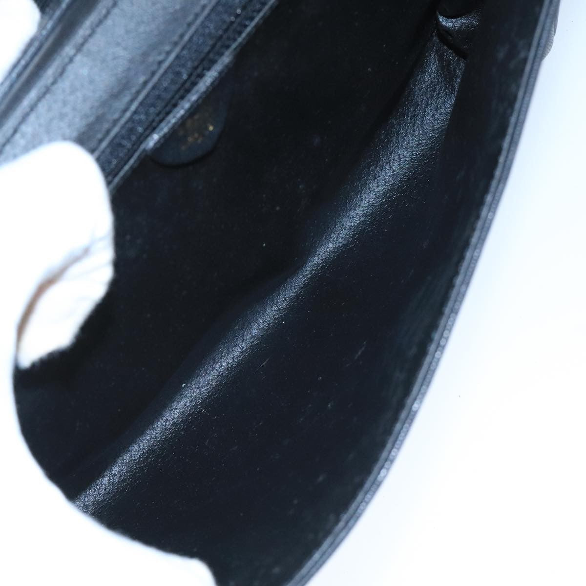 Celine Vintage Circle Logo Crossbody Bag Leather, BLACK, LEATHER, Crossbody bag