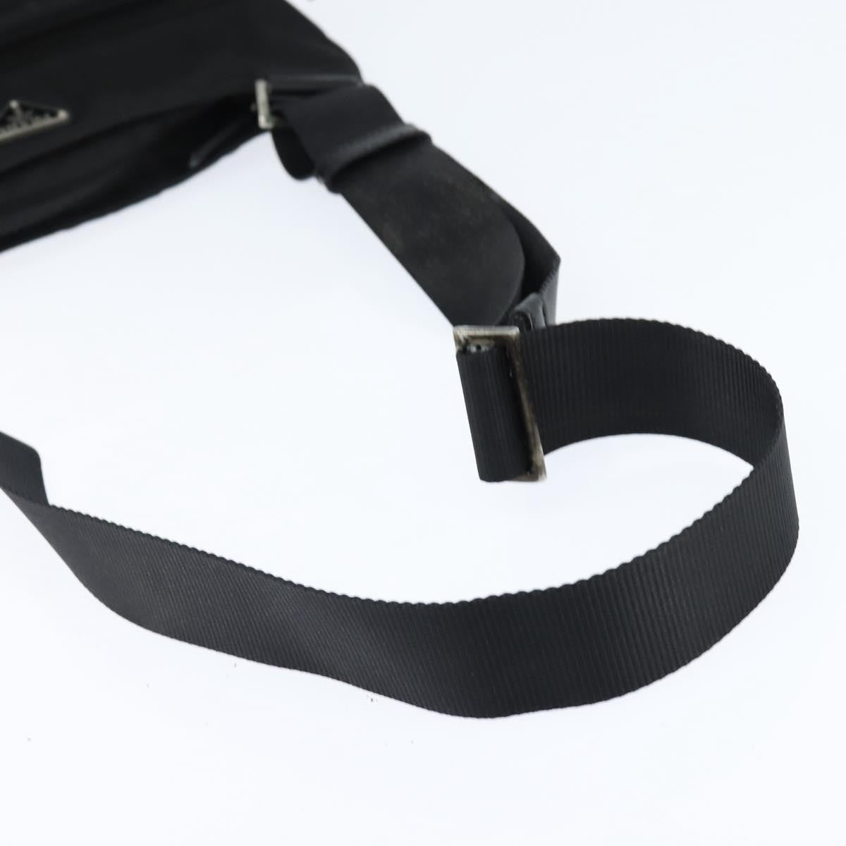 Prada Front Pocket Messenger Bag Tessuto, BLACK, NYLON, Shoulder bag