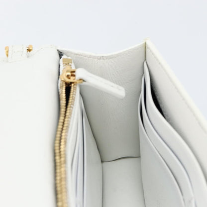 Versace Greca Goddess Wallet on Chain Leather, WHITE, LEATHER, Wallets