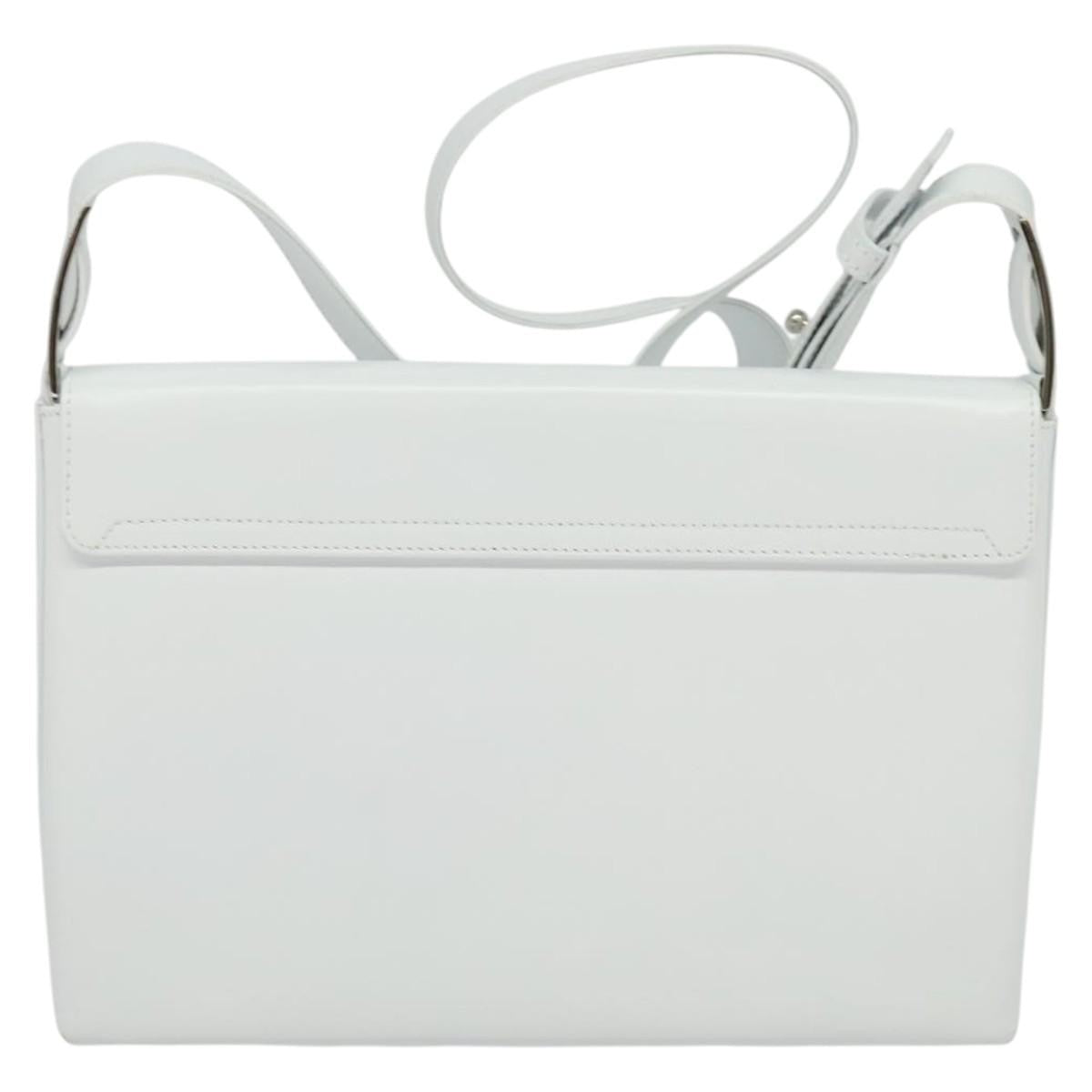 Salvatore Ferragamo Vala Shoulder Bag Leather, WHITE, LEATHER, Shoulder bag