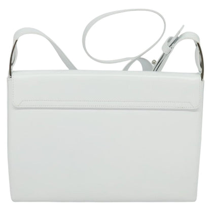Salvatore Ferragamo Vala Shoulder Bag Leather, WHITE, LEATHER, Shoulder bag