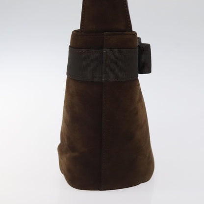 Salvatore Ferragamo Vala Handbag Suede, BROWN, SUEDE, Handbag