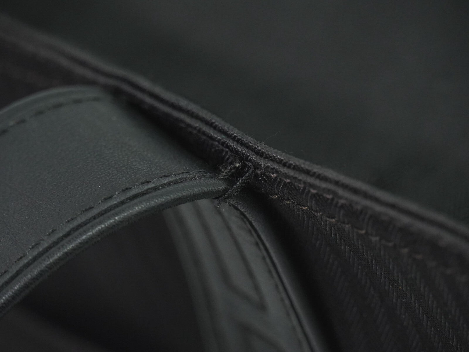 Hermes Acapulco Tote Toile and Leather, BLACK, CANVAS, Tote bag