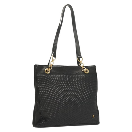 Bally Vintage Tote Bag Leather, BLACK, LEATHER, Tote bag