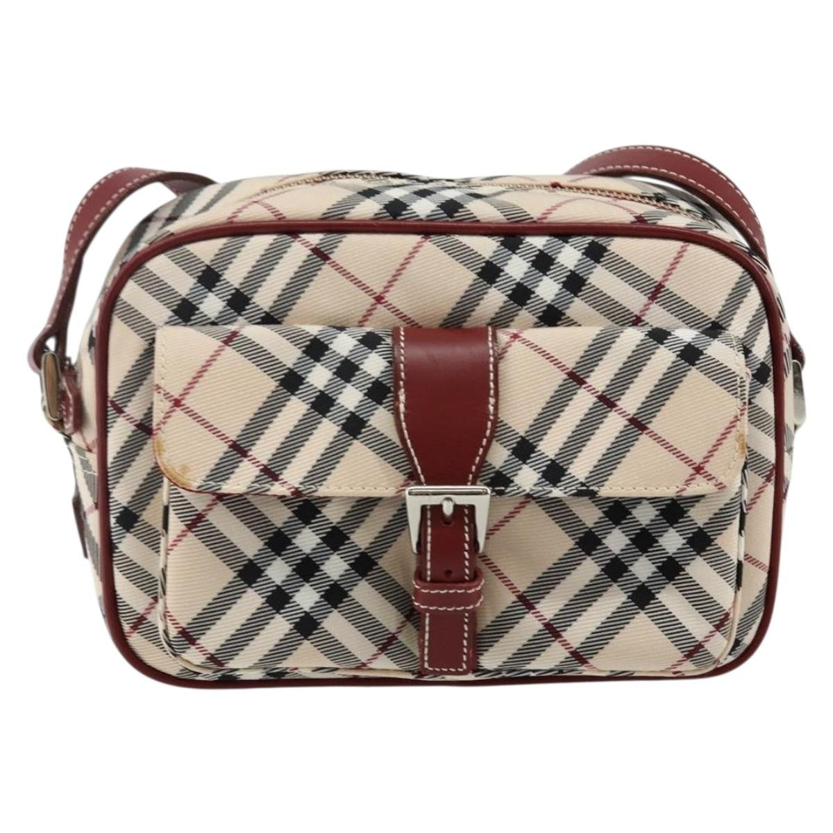 Burberry Nova Check Blue Label Canvas, BEIGE, CANVAS, Shoulder bag