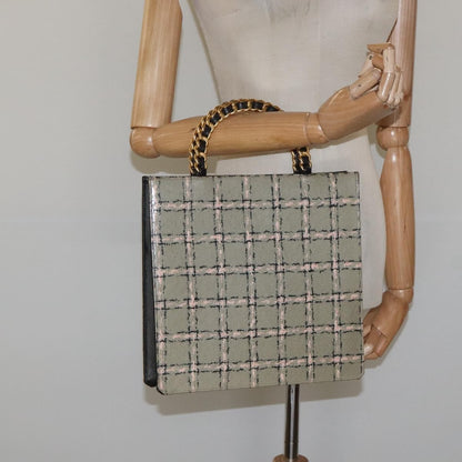 Chanel Vintage Chocolate Bar Tote Leather, Beige, Leather, Tote Bag
