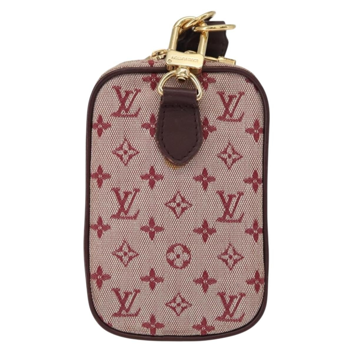 Louis Vuitton Camera Bag Mini Lin, RED, CANVAS, Clutche & pouche