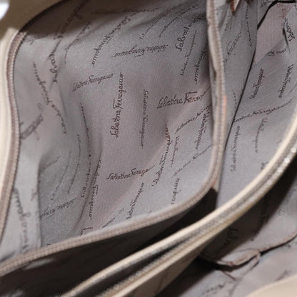 Salvatore Ferragamo Gancini handbag Nylon, BEIGE, NYLON, Handbag