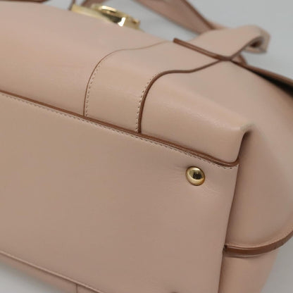 Salvatore Ferragamo Sookie Satchel Leather, BEIGE, LEATHER, Handbag