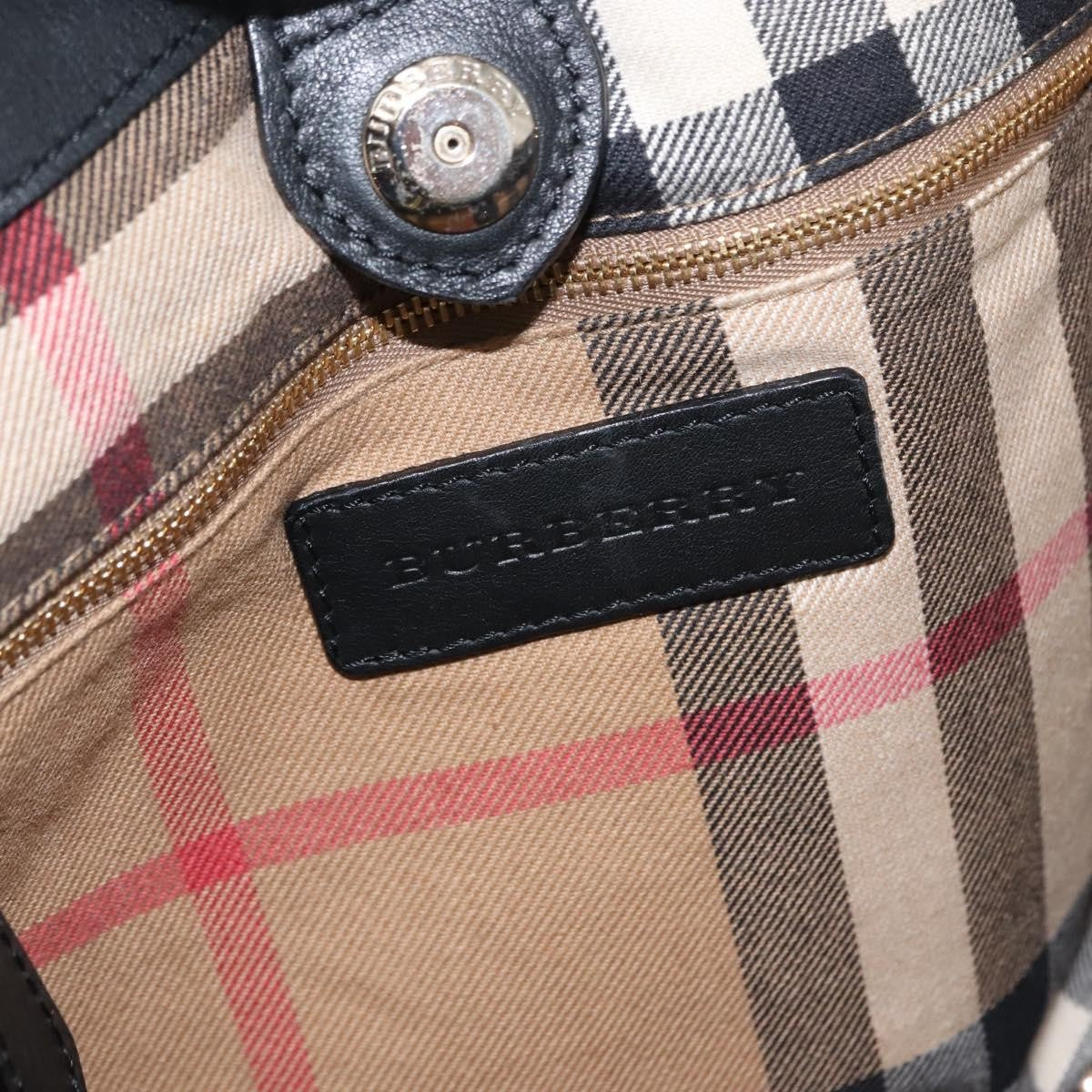 Burberry Banner Tote Leather, BLACK, LEATHER, Tote bag
