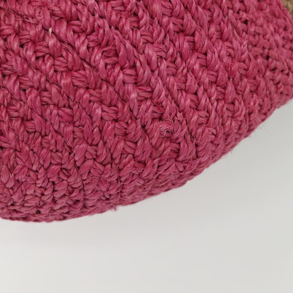 Balenciaga Panier Basket Tote Woven Raffia, PINK, WOOD, Tote bag