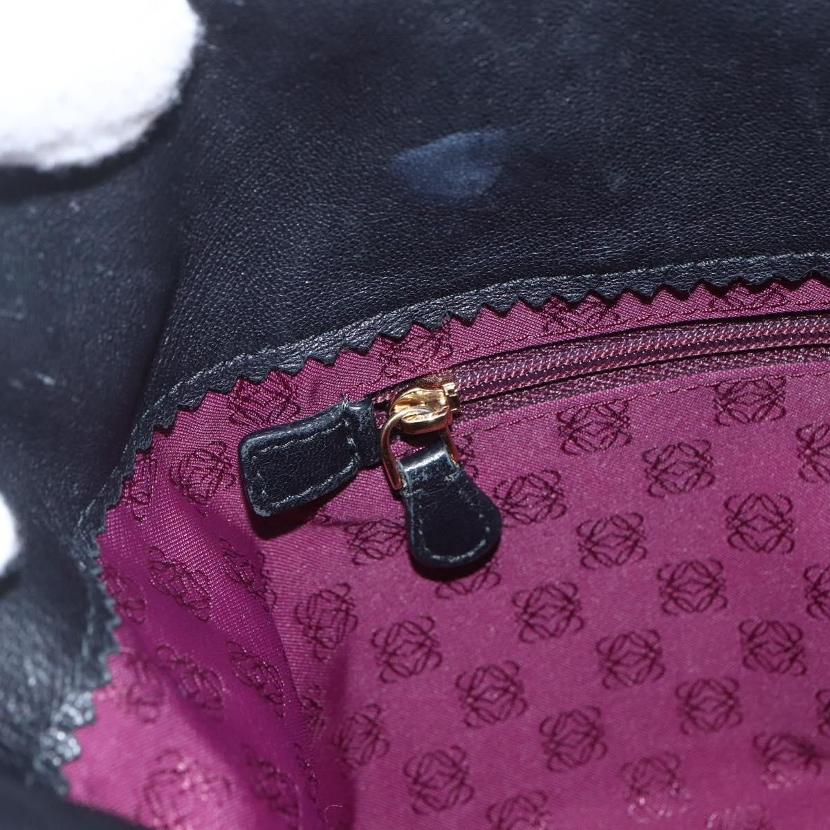 Loewe Anagram Tote Leather, BLACK, LEATHER, Tote bag