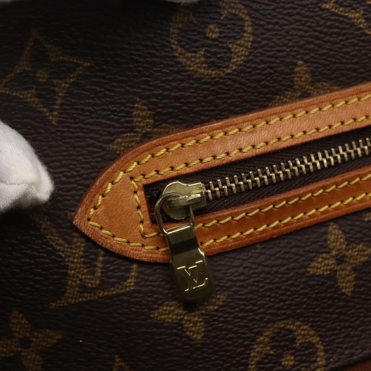 Louis Vuitton Shopping Sac Handbag Monogram Canvas, BROWN, CANVAS, Tote bag