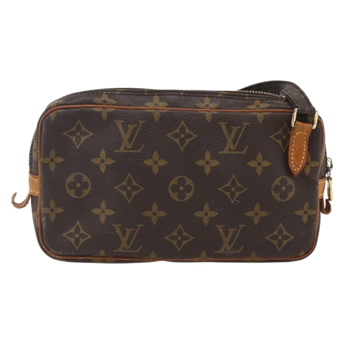 Louis Vuitton Pochette Marly Bandouliere Bag Monogram Canvas, BROWN, CANVAS, Clutche & pouche