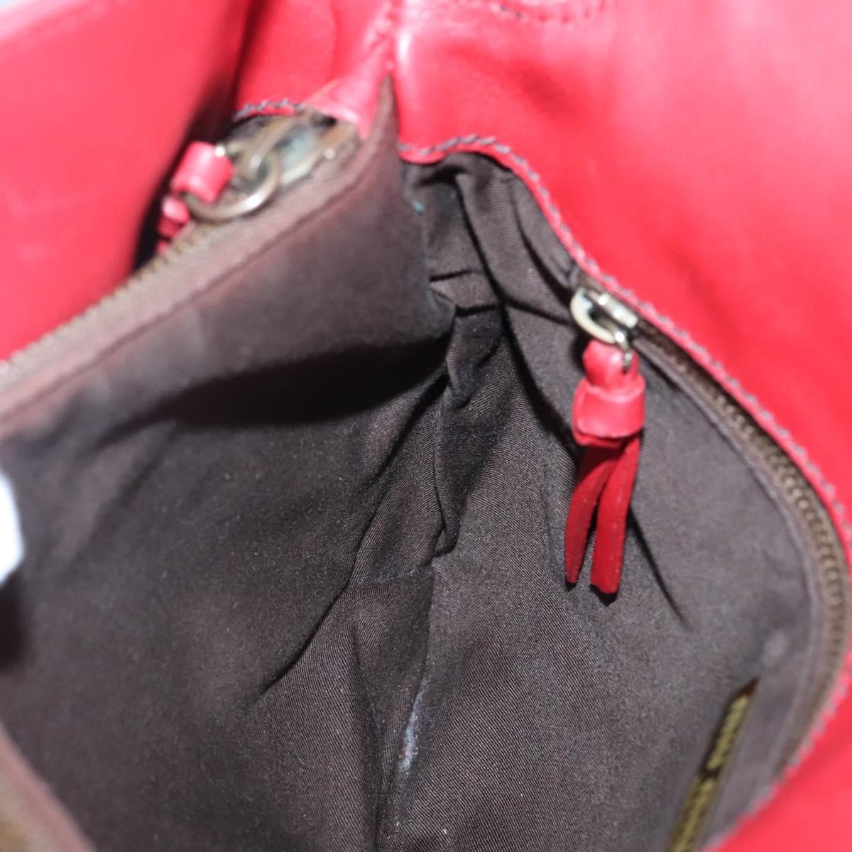 Miu Miu Triple Compartment Convertible Satchel Leather, RED, LEATHER, Shoulder bag