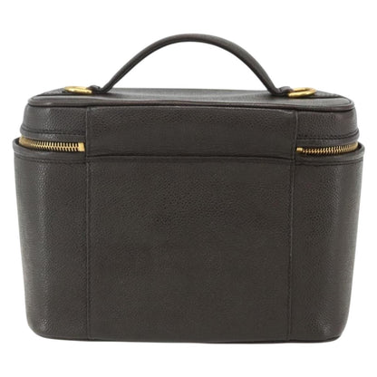 Chanel Vintage Timeless Vanity Case Caviar, BROWN, LEATHER, Handbag