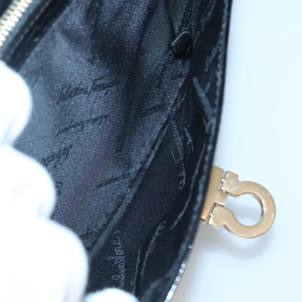 Salvatore Ferragamo Gancini handbag Patent leather, BLACK, PATENT_LEATHER, Handbag