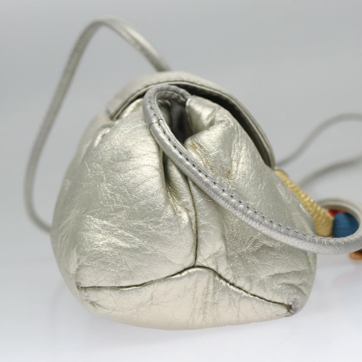 Loewe Vintage Crossbody Leather, SILVER, LEATHER, Shoulder bag