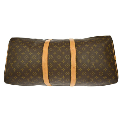 Louis Vuitton Keepall Bandouliere Bag Monogram Canvas, BROWN, CANVAS, Travel bag