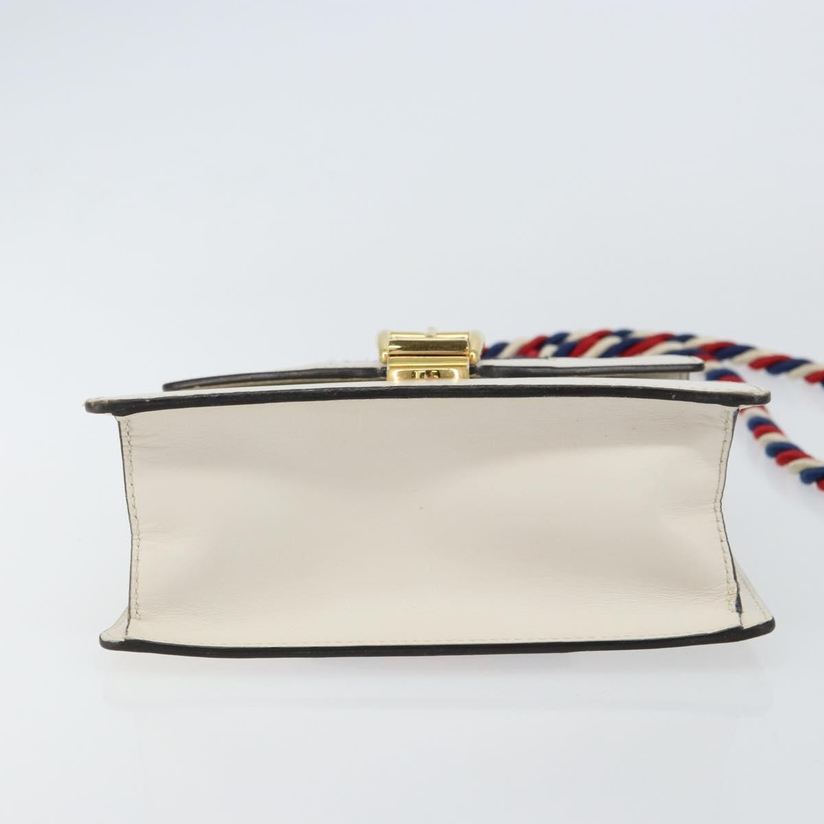 Gucci Sylvie Top Handle Bag Leather, WHITE, LEATHER, Handbag