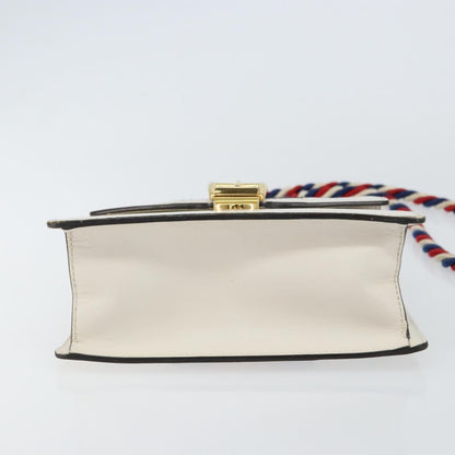 Gucci Sylvie Top Handle Bag Leather, WHITE, LEATHER, Handbag