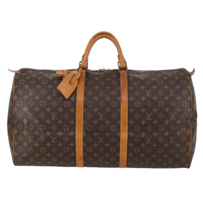 Louis Vuitton Keepall Bag Monogram Canvas, BROWN, CANVAS, Travel bag