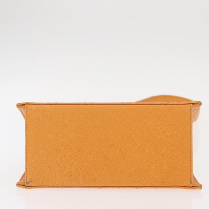 Chanel Vintage CC Flap Shoulder Bag Leather, ORANGE, LEATHER, Shoulder bag