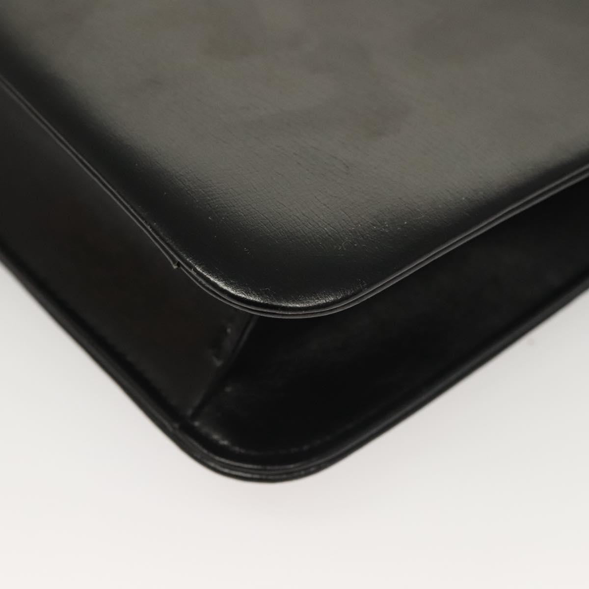 Christian Dior Vintage Chain Flap Shoulder Bag Leather, BLACK, LEATHER, Shoulder bag