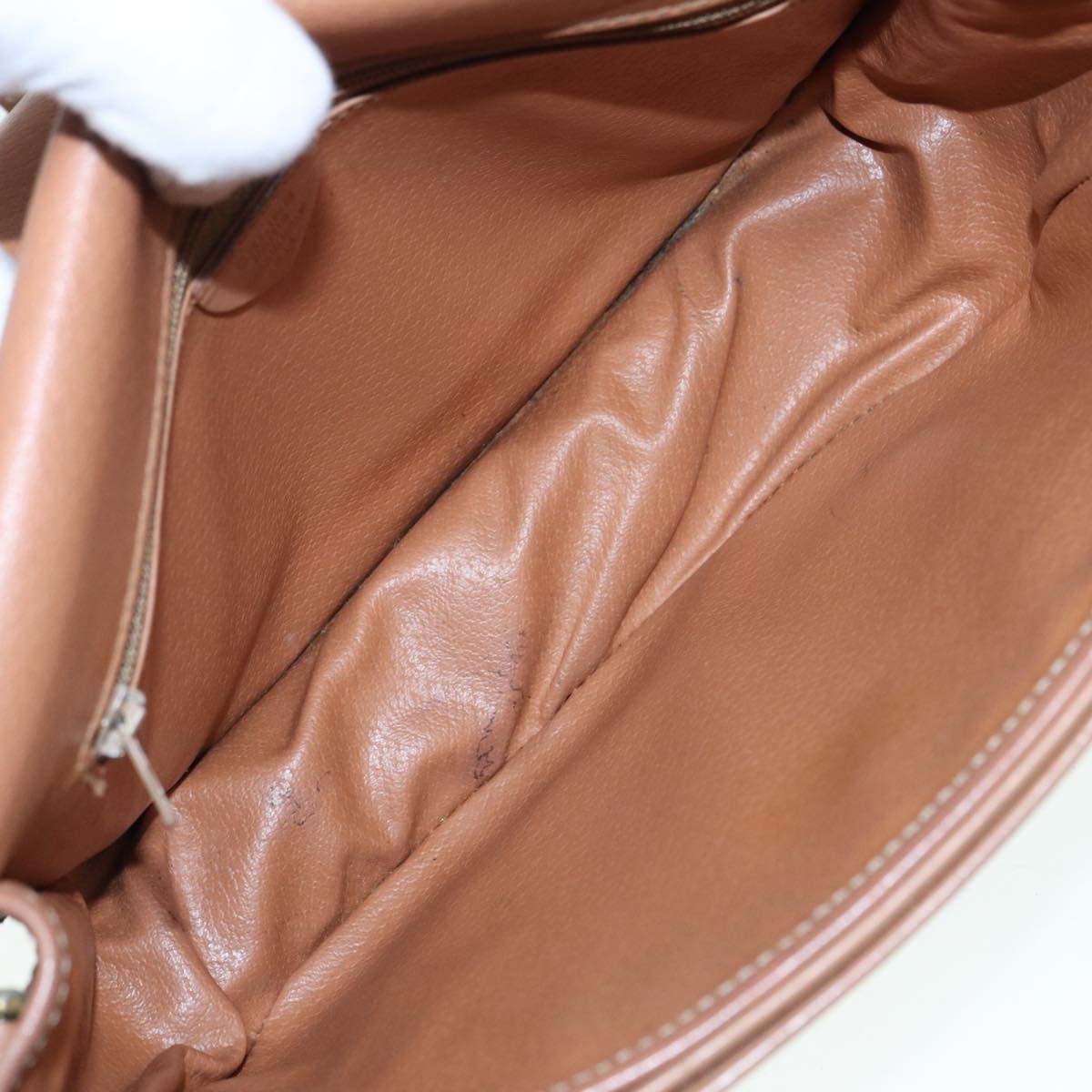 Celine Macadam Shoulder Bag PVC Leather, BROWN, CANVAS, Shoulder bag