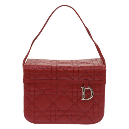 Christian Dior Vanity cosmetic pouch Cannage Leather, RED, LEATHER, Clutche & pouche