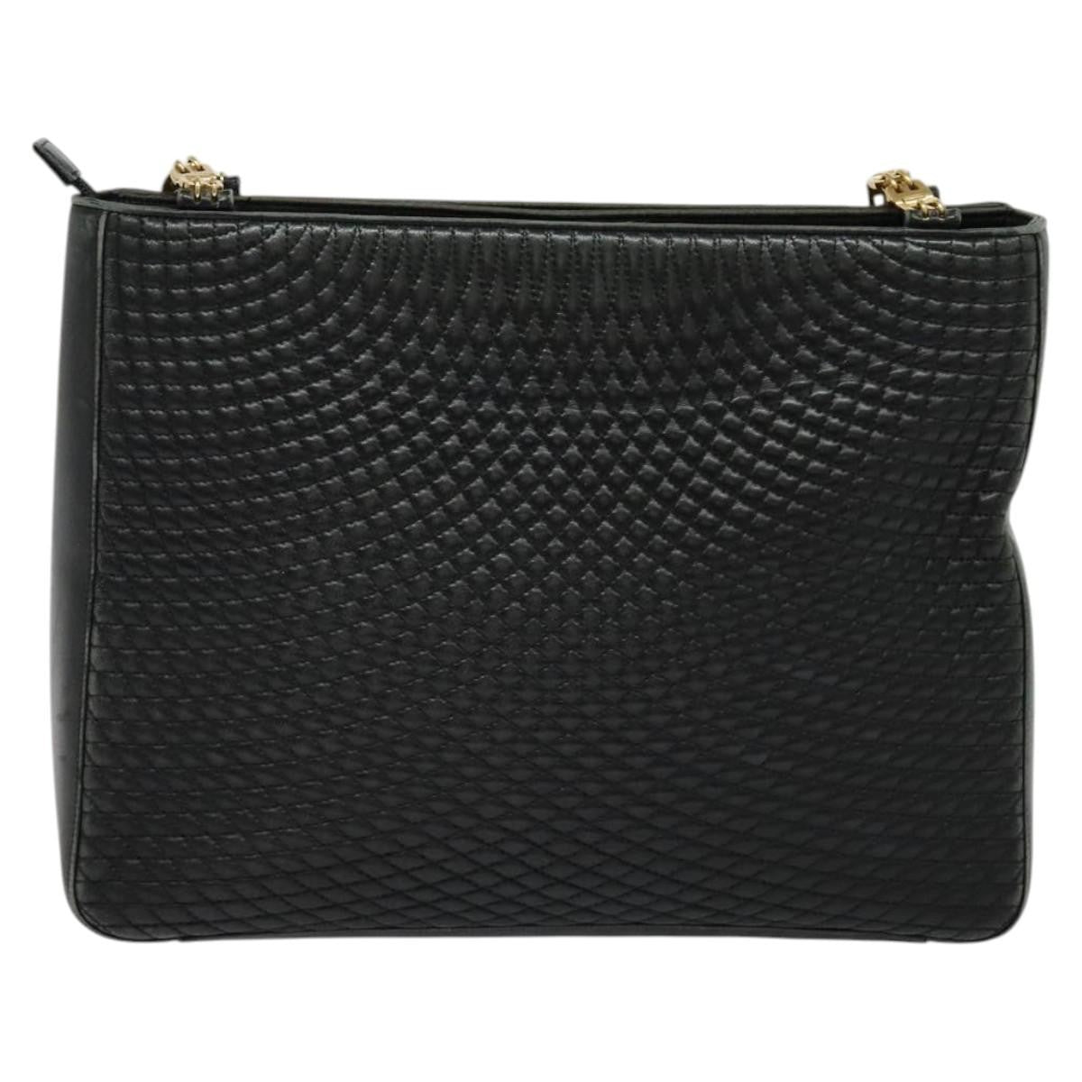 Bally Vintage Shoulder Bag Quilted leather, BLACK, LEATHER, Shoulder bag