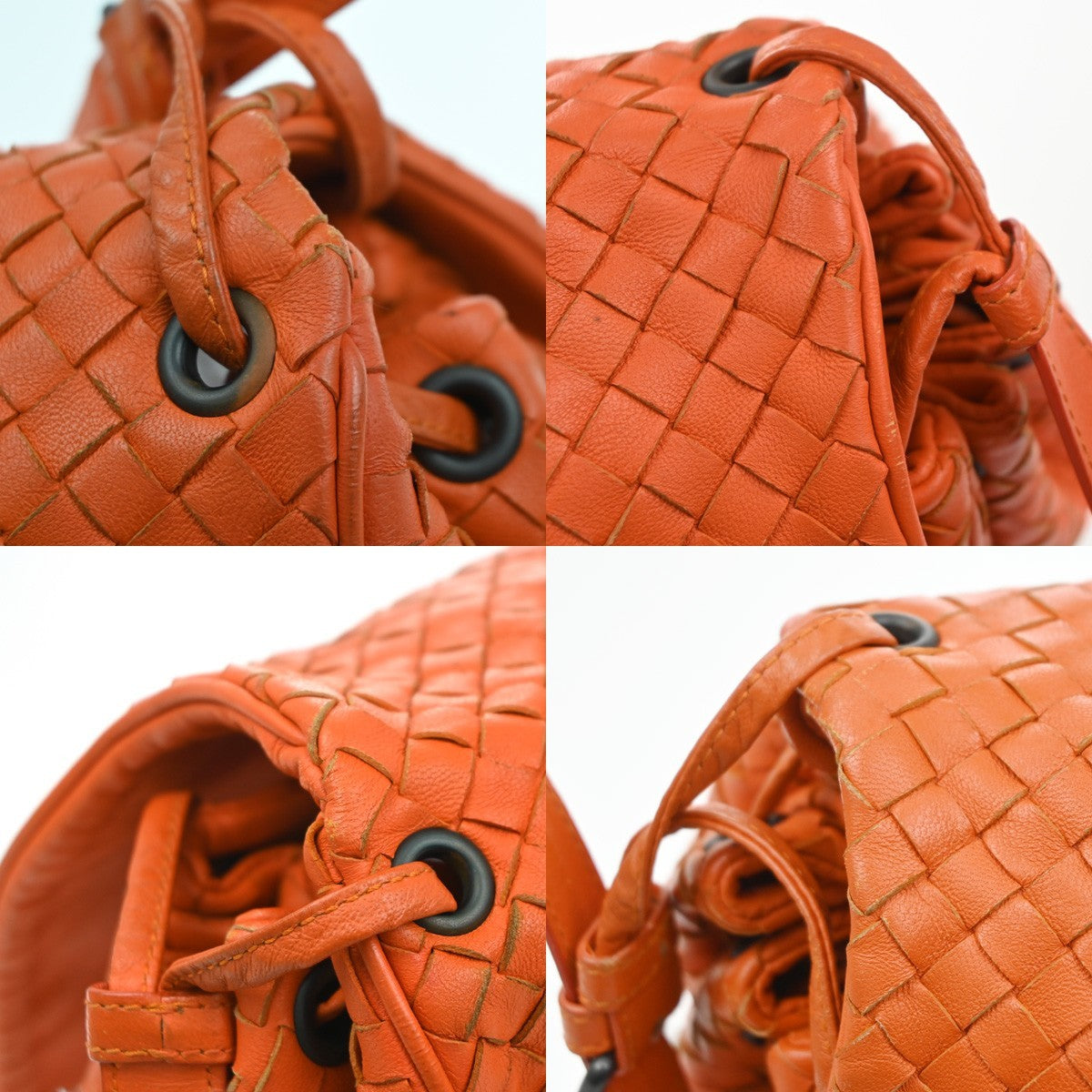 Bottega Veneta Intrecciato Shoulder bag Leather, Orange, Leather, Handbag