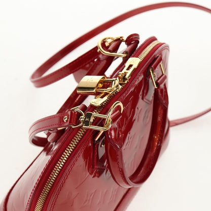 Louis Vuitton Alma Handbag Monogram Vernis, RED, PATENT_LEATHER, Handbag
