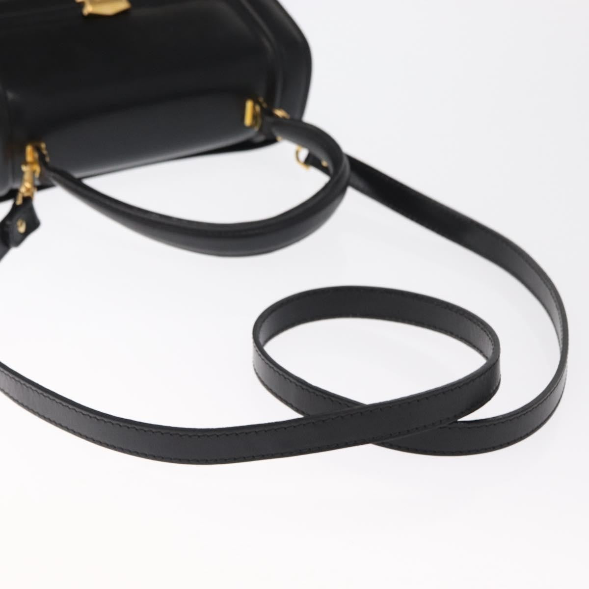 Bally Vintage Handbag Leather, BLACK, LEATHER, Handbag