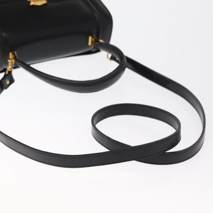 Bally Vintage Handbag Leather, BLACK, LEATHER, Handbag