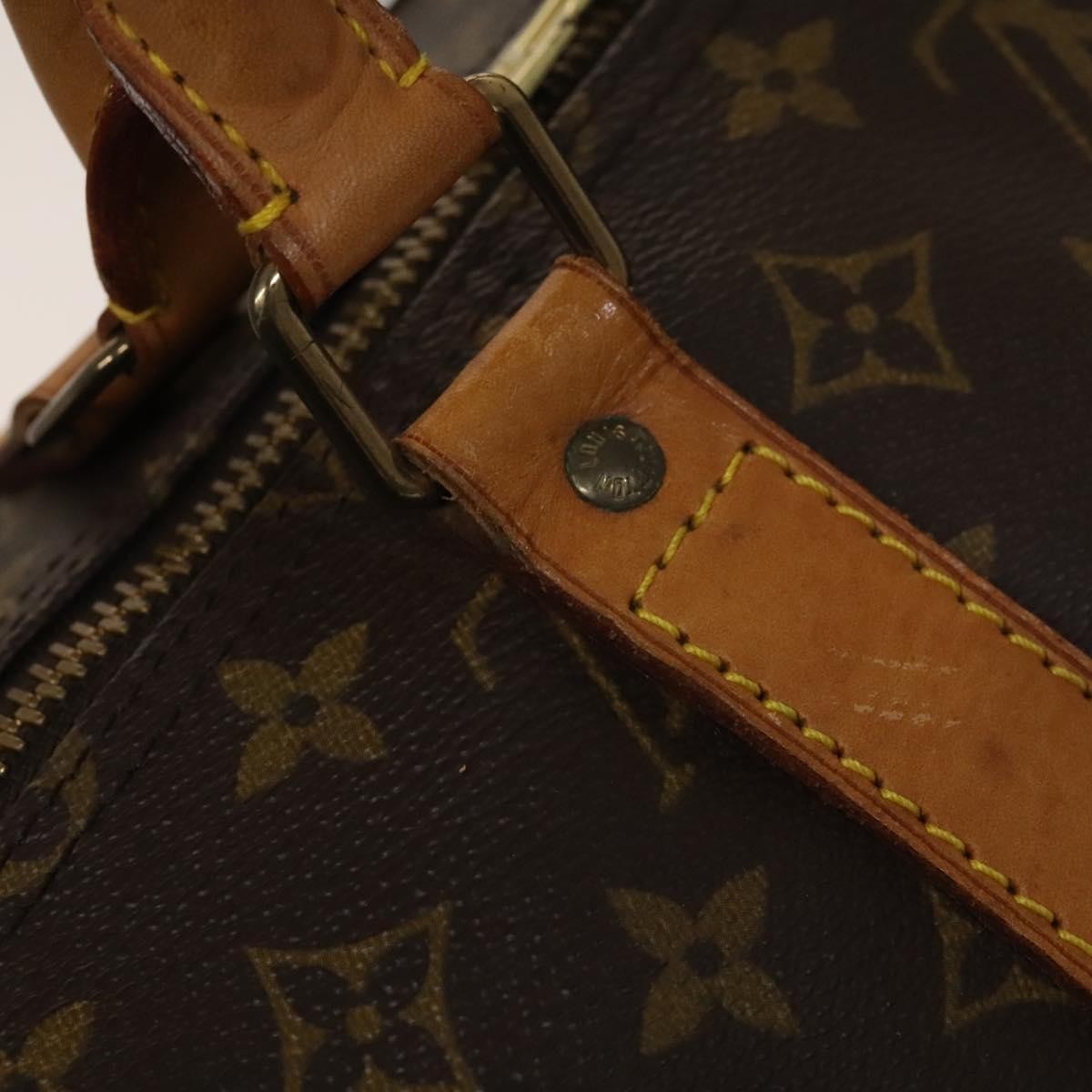 Louis Vuitton Keepall Bag Monogram Canvas, BROWN, CANVAS, Travel bag