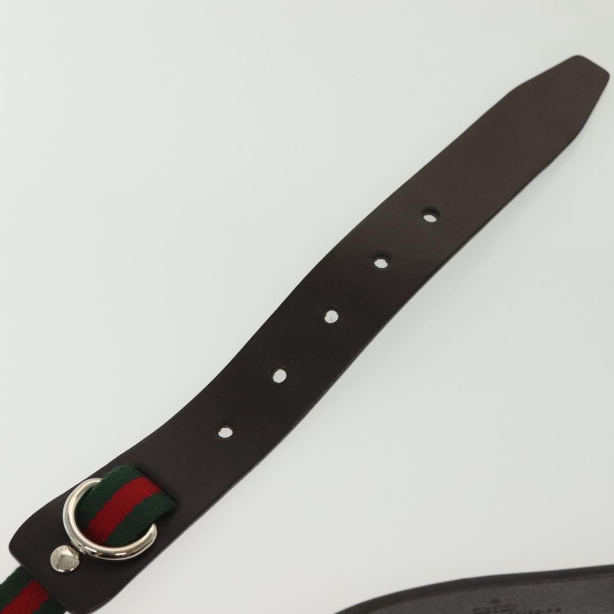 Gucci Web Belt Canvas and Leather, BLACK, LEATHER, Belts