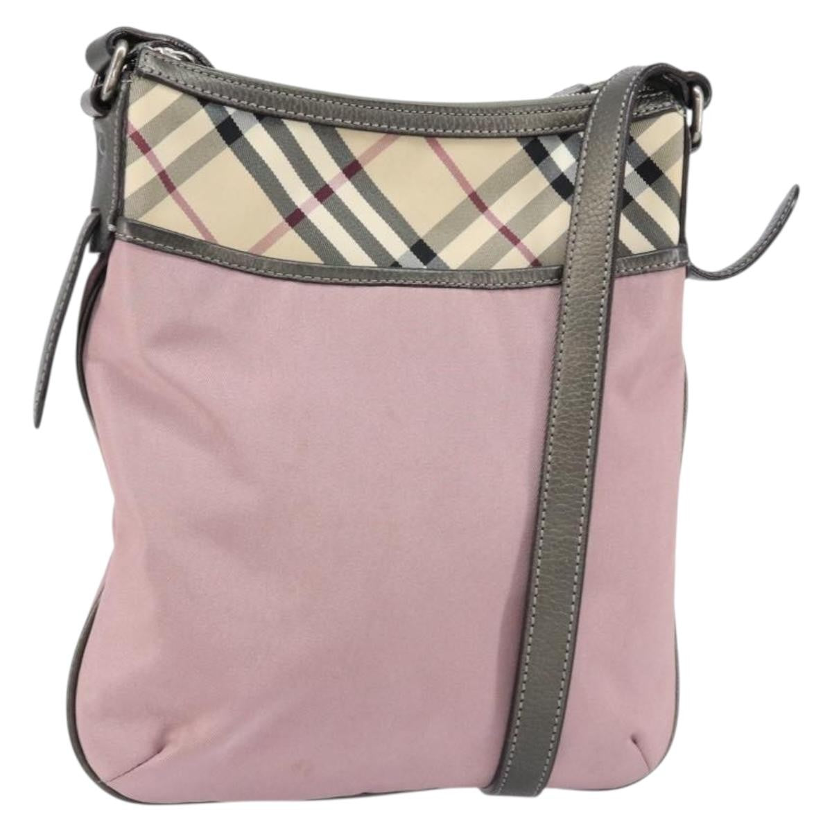 Burberry Nova check Shoulder bag Nylon, PINK, NYLON, Shoulder bag