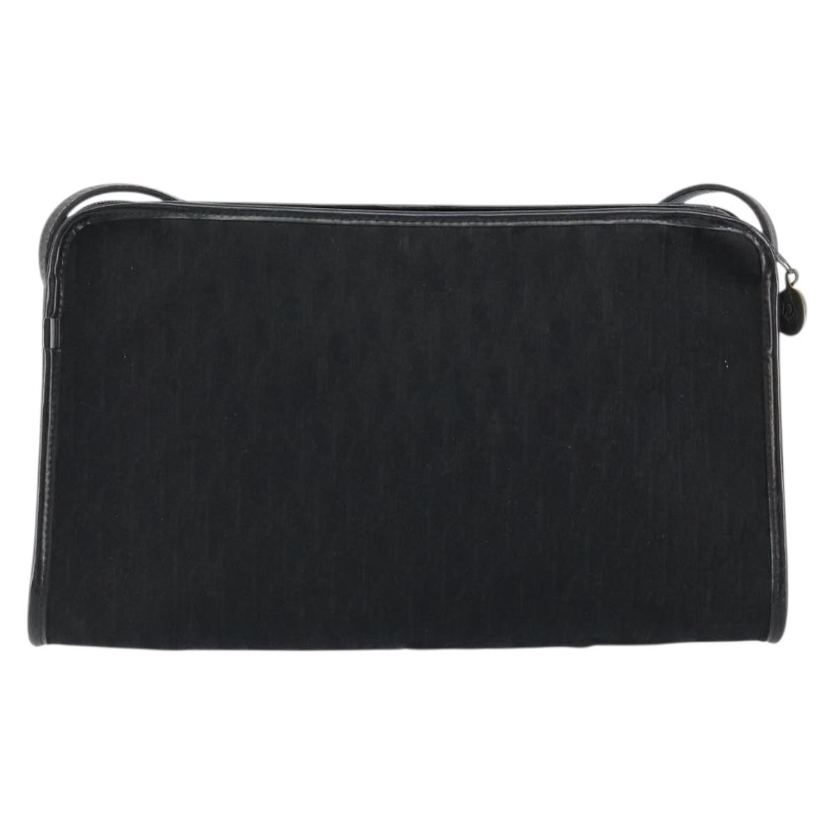 Christian Dior Vintage Trotter Shoulder Bag Canvas, BLACK, CANVAS, Shoulder bag