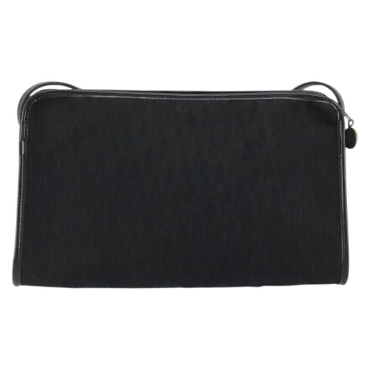 Christian Dior Vintage Trotter Shoulder Bag Canvas, BLACK, CANVAS, Shoulder bag