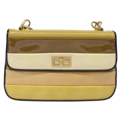 Chanel Chain Shoulder Bag Patent leather, GOLD, PATENT_LEATHER, Shoulder bag