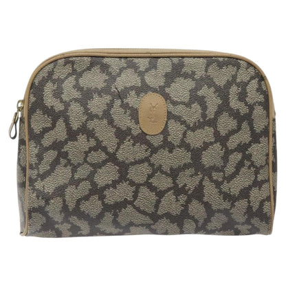 Saint Laurent Vintage Clutch PVC, BROWN, PVC, Clutche & pouche