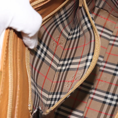 Burberry Vintage Handbag Leather, BROWN, LEATHER, Handbag