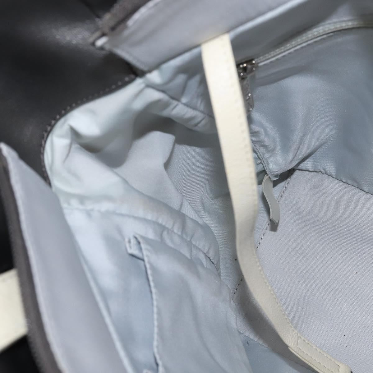 Chanel Biarritz Tote Quilted Coated Canvas, SILVER, CANVAS, Tote bag