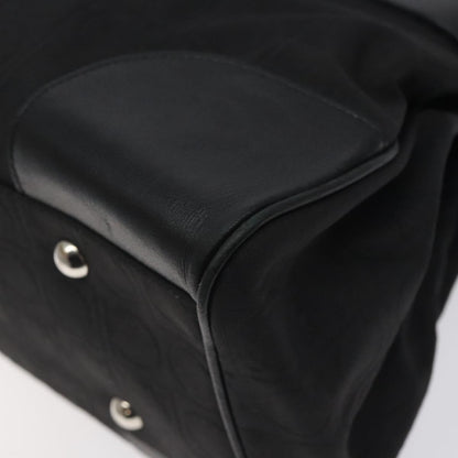 Salvatore Ferragamo Gancini handbag Nylon, BLACK, NYLON, Handbag