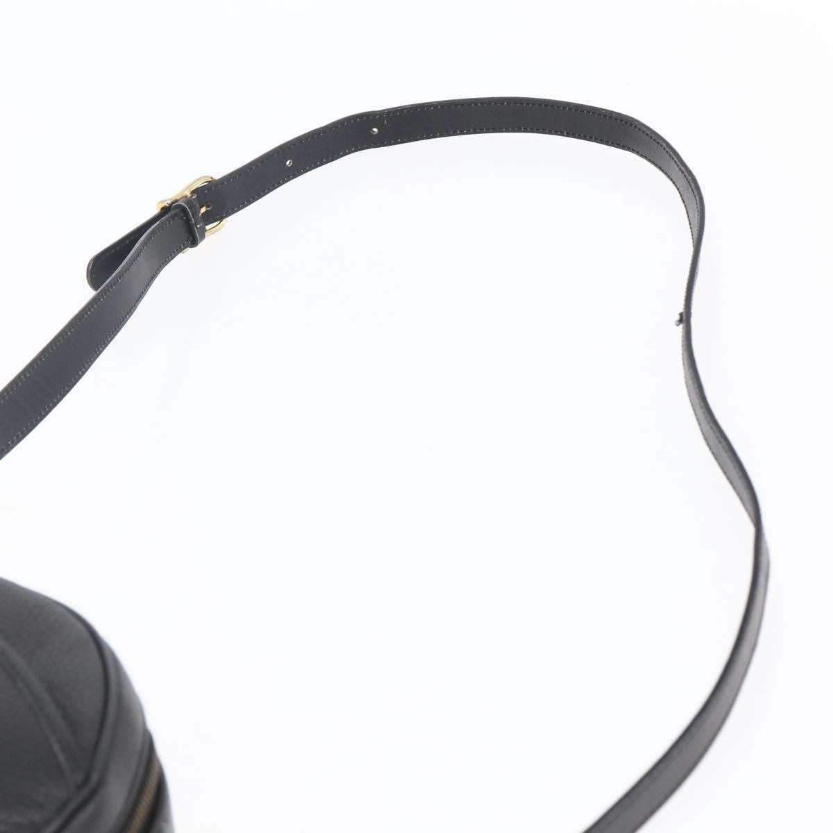 Celine Vintage Triomphe Shoulder Bag Leather, BLACK, LEATHER, Shoulder bag