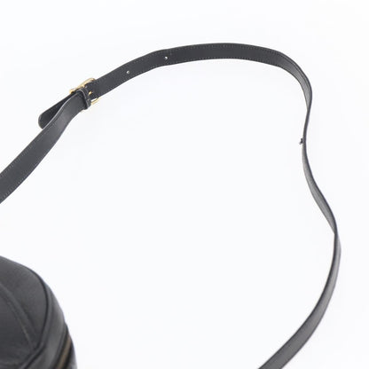 Celine Vintage Triomphe Shoulder Bag Leather, BLACK, LEATHER, Shoulder bag