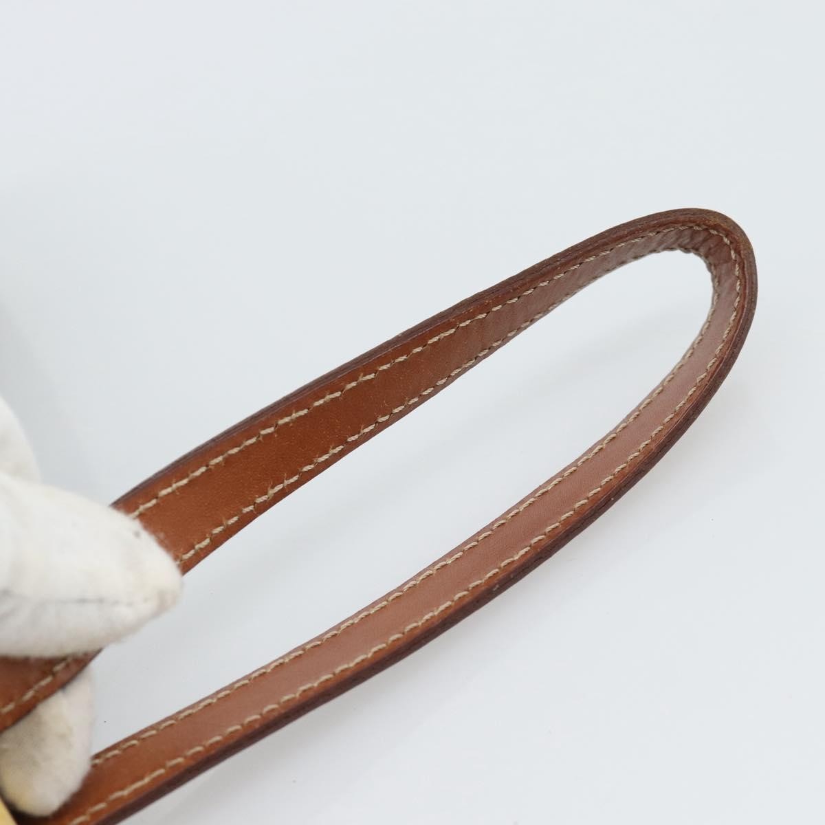 Celine Macadam Pochette Canvas, Brown, Canvas, Clutch